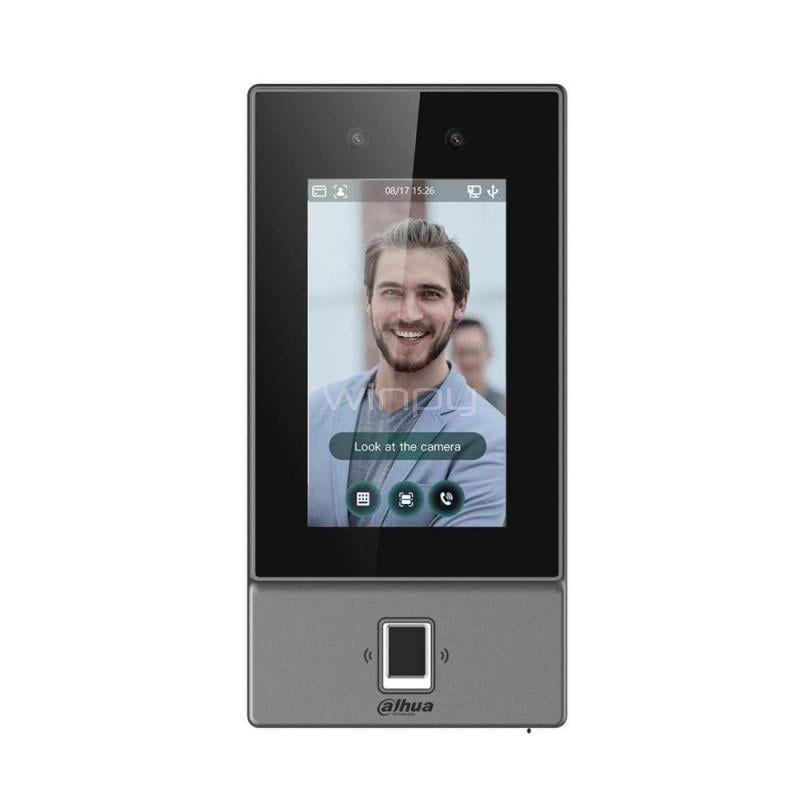 Terminal de Control de Acceso Dahua de 4.3“ (Reconocimiento Facial, Huella, Wi-Fi, PoE, IP65)