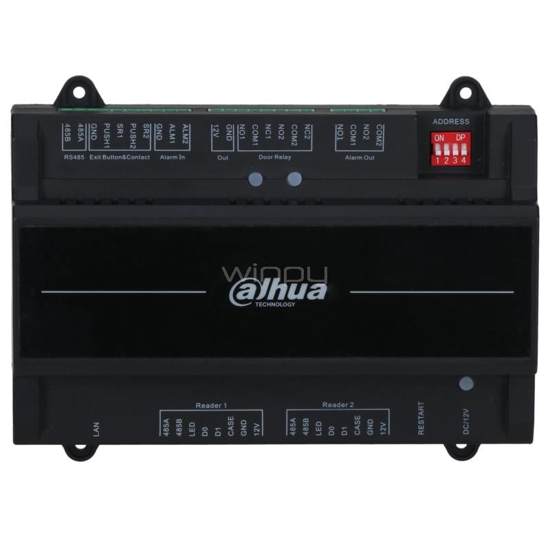 Controlador de Acceso Dahua para 2 Puertas (RS-485, Wiegand, TCP/IP, PoE)