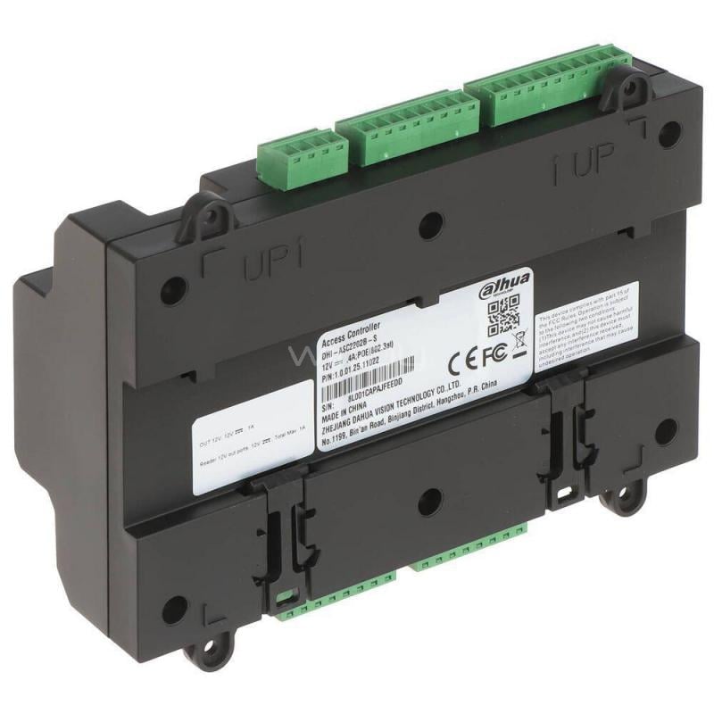 Controlador de Acceso Dahua para 2 Puertas (RS-485, Wiegand, TCP/IP, PoE)