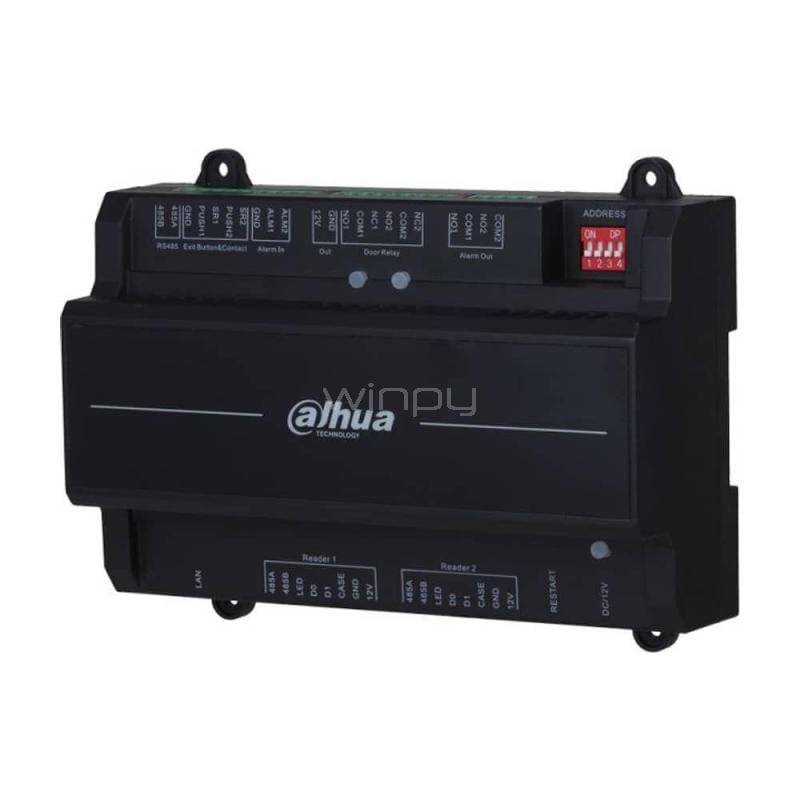 Controlador de Acceso Dahua para 2 Puertas (RS-485, Wiegand, TCP/IP, PoE)