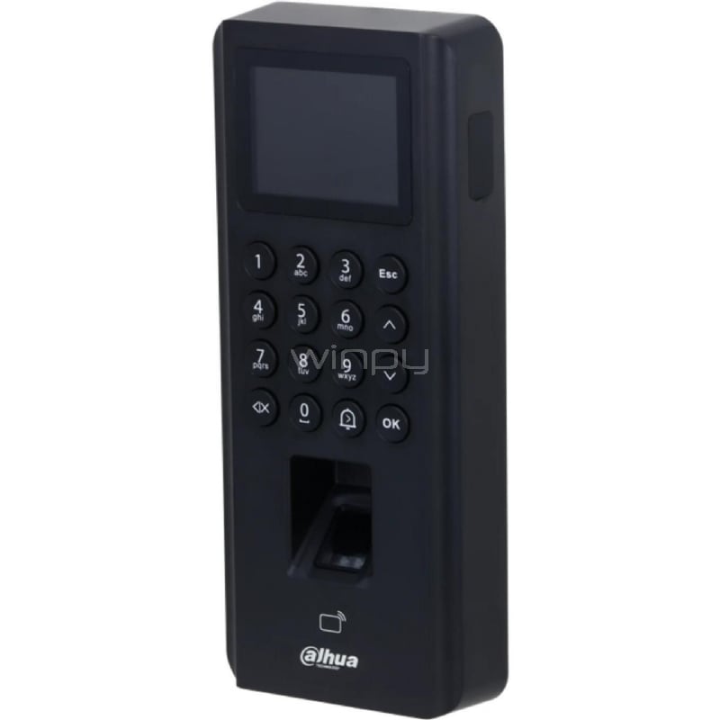 Terminal de Control de Acceso Dahua de 2.4“ (RS-485, LCD, Huella Digital, Tarjeta IC, Ethernet/RJ-45)
