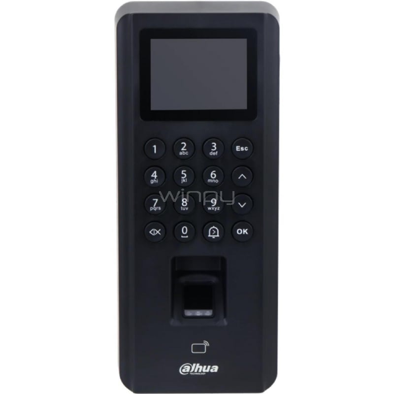 Terminal de Control de Acceso Dahua de 2.4“ (RS-485, LCD, Huella Digital, Tarjeta IC, Ethernet/RJ-45)
