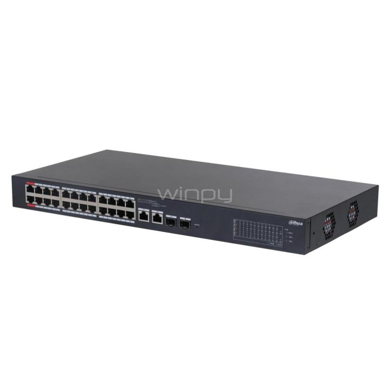 Switch Dahua DH-CS4226-24ET-240 de 26 Puertos (Gestionado, SFP, 8.8 Gbps, PoE, 240W)