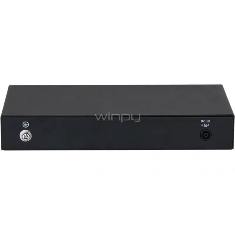 Switch Dahua DH-PFS3009-8ET-96-V2 de 9 Puertos (No Gestionado, 8 Puertos PoE, 1.8 Gbps, 96W)