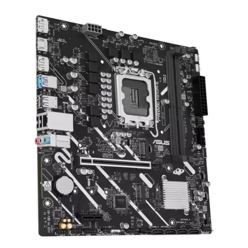 Placa Madre ASUS PRIME H810M-E (LGA1851, DDR5 7200Mhz, x2, M.2 x2, Micro ATX)