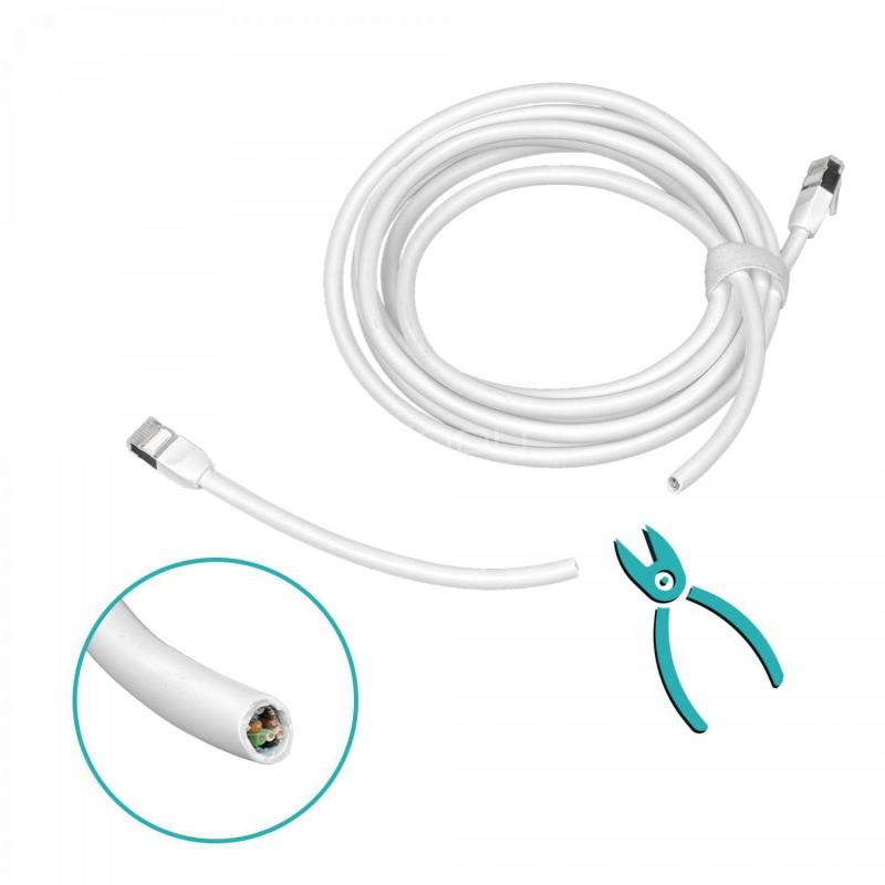 Cable Patch Ubiquiti de 3mts (F/UTP Cat5e, Blanco)