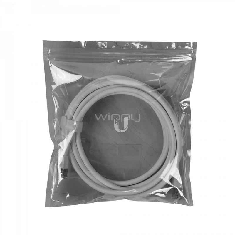 Cable Patch Ubiquiti de 3mts (F/UTP Cat5e, Blanco)