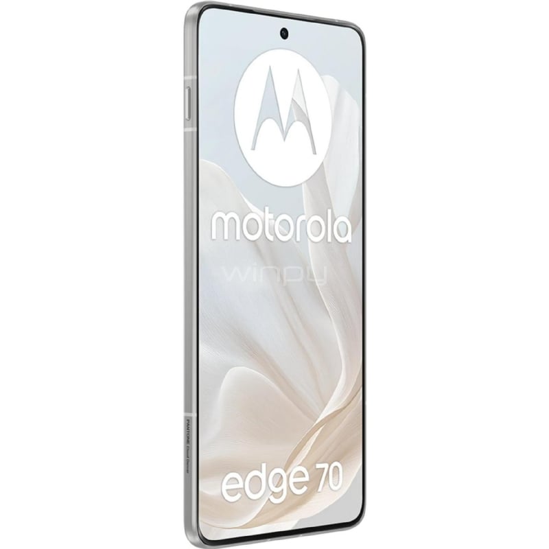 Celular Motorola Edge 70 de 6.7” (Snapdragon 7 Gen 4, 12GB RAM, 512GB Internos, Blanco)