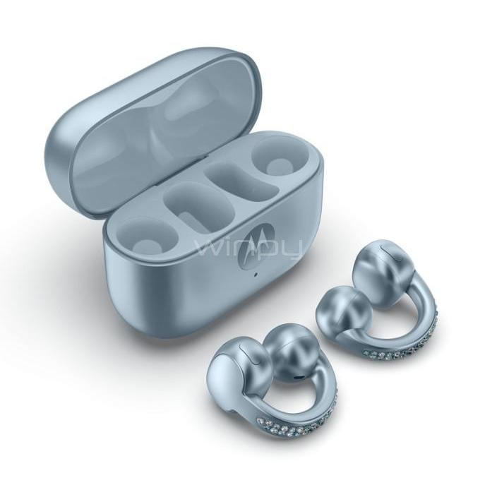 Audífonos Bluetooth Motorola Moto Buds Loop (TWS, Ice Melt Swarovski)