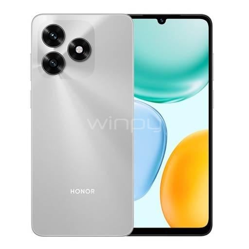 Celular Honor X5c Plus de 6.8” (Helio G81, 4GB RAM, 256GB Internos, Meteor Silver)