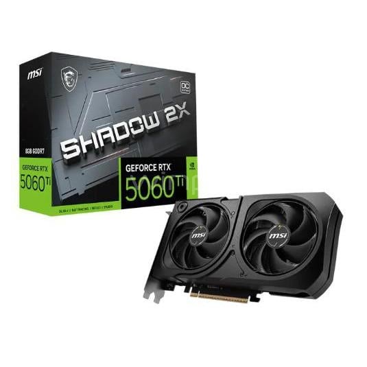 Tarjeta gráfica MSI GeForce RTX 5060 Ti SHADOW 2X OC PLUS de 8GB GDDR7