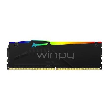 Memoria RAM Kingston Fury Beast RGB de 32GB (DDR5, 6400MHz, CL32, DIMM)