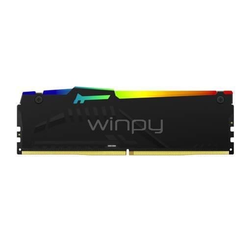 Memoria RAM Kingston Fury Beast RGB de 32GB (DDR5, 5600MHz, CL36, DIMM)