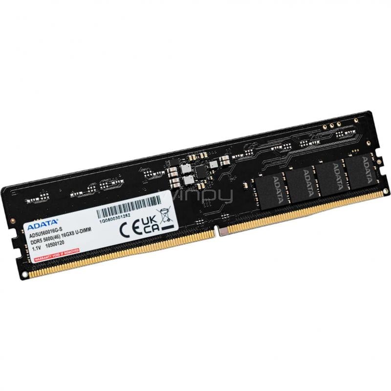 Memoria RAM ADATA de 8GB (DDR5, 5600 MHz, CL46, DIMM)