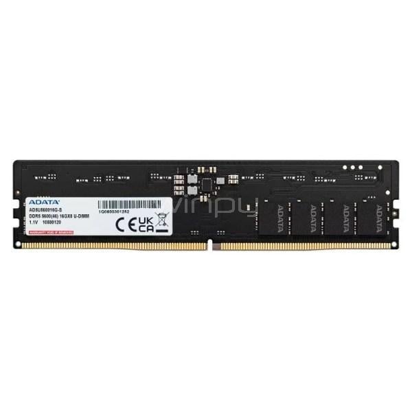 Memoria RAM ADATA de 8GB (DDR5, 5600 MHz, CL46, DIMM)