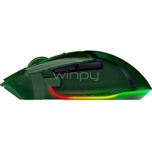 Mouse Gamer Razer Basilisk V3 Pro 35K Phantom Green (35000dpi, RGB, Inalámbrico)