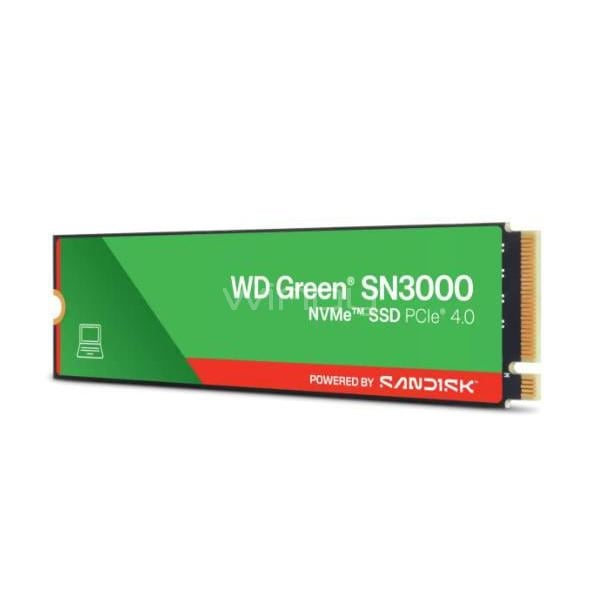 Unidad SSD Western Digital Green SN3000 de 2TB (NVMe 4.0, M.2 2280, Hasta 5.000MB/s)