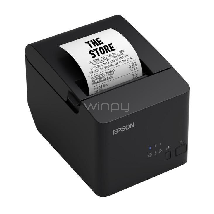 Impresora de Recibos Epson TM-T20IVL (Termica, 250mm/seg, USB/Serial, Negro)