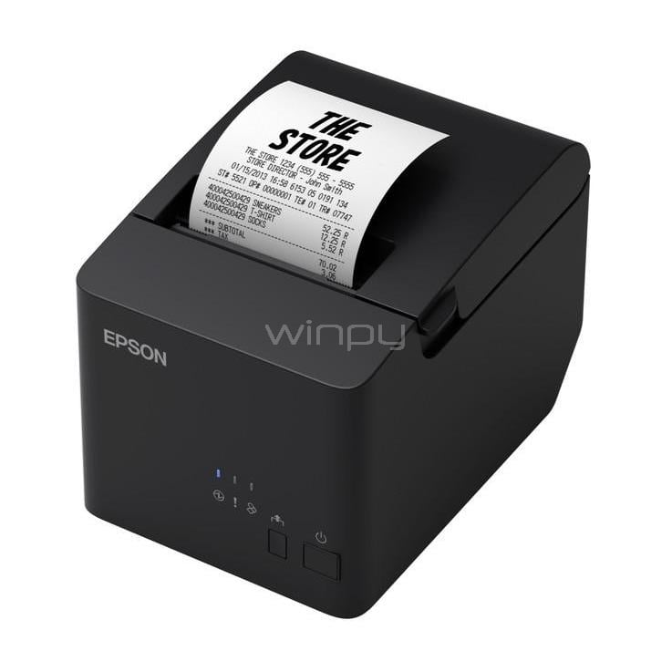 Impresora de Recibos Epson TM-T20IVL (Termica, 250mm/seg, USB/Serial, Negro)