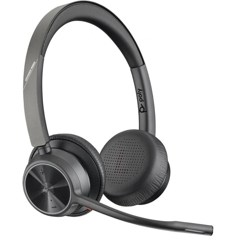 Audífonos Poly Voyager 4320 de Diadema (MS Teams, Bluetooth, Negro)