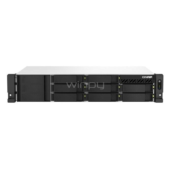 Servidor NAS QNAP TS-864eU-8G con 8 Bahías de 3.5“ (Celeron N5095, 8GB DDR4, 2U, 300W)