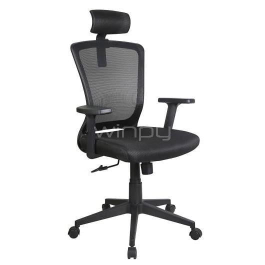 Silla de Oficina Xtech Avignon con Reposacabezas (hasta 120kg, Negro)
