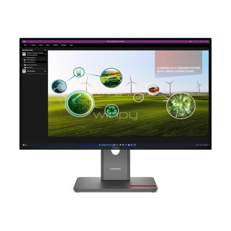 Monitor Lenovo ThinkVision P27Q-40 de 27” (IPS, QHD, 120Hz, DP+HDMI, VESA)
