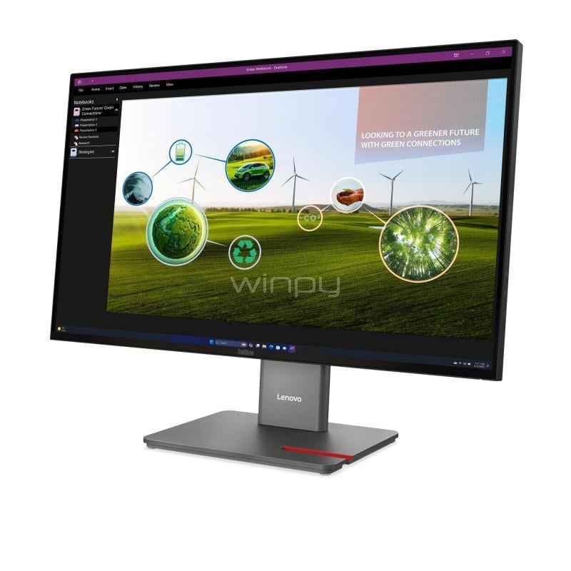 Monitor Lenovo ThinkVision P27Q-40 de 27” (IPS, QHD, 120Hz, DP+HDMI, VESA)