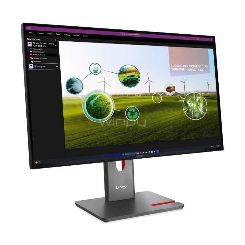 Monitor Lenovo ThinkVision P27Q-40 de 27” (IPS, QHD, 120Hz, DP+HDMI, VESA)