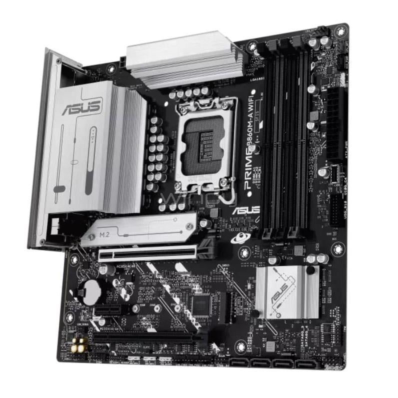 Placa Madre ASUS PRIME B860M-A WIFI (LGA1851, DDR5 x4, M.2 x2, Micro-ATX)
