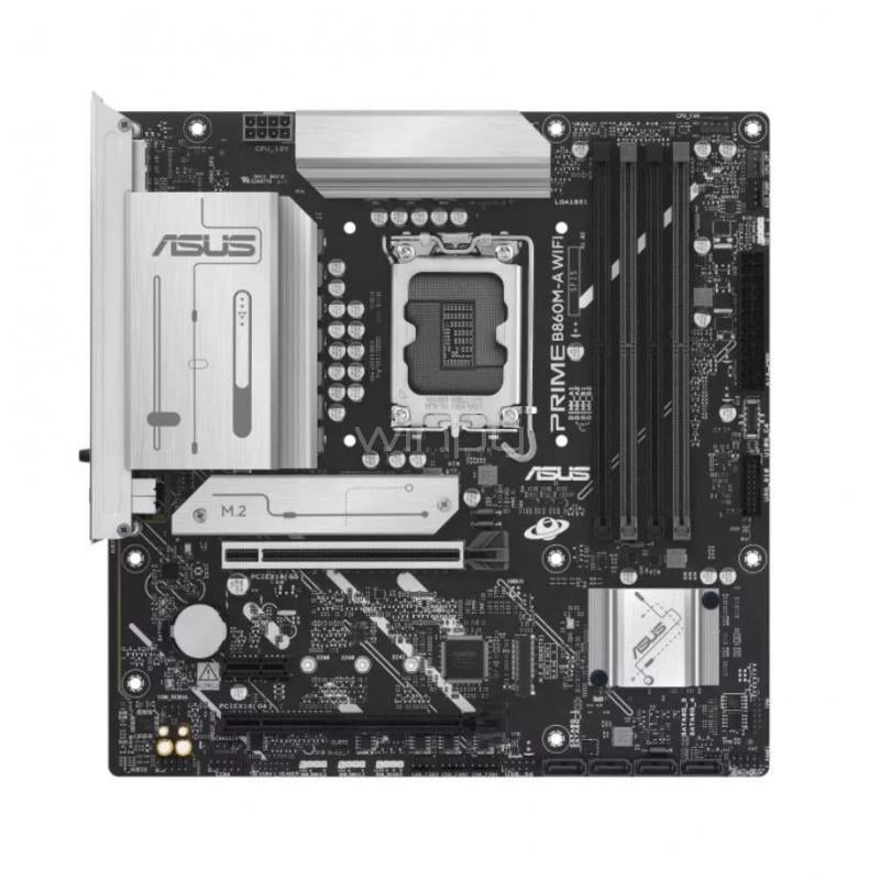 Placa Madre ASUS PRIME B860M-A WIFI (LGA1851, DDR5 x4, M.2 x2, Micro-ATX)