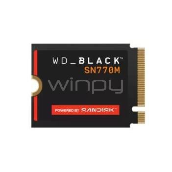 Unidad SSD Western Digital Black SN770M de 1TB (NVMe 4.0, M.2 2230, 5.150Mbps)