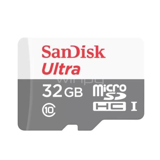 Tarjeta MicroSD SanDisk Ultra de 32GB (hasta 100 MB/s, UHS-I, Class 10)