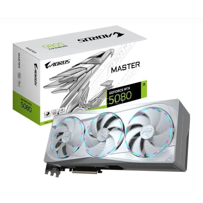 Tarjeta gráfica Gigabyte AORUS GeForce RTX 5080 MASTER ICE de 16GB GDDR7