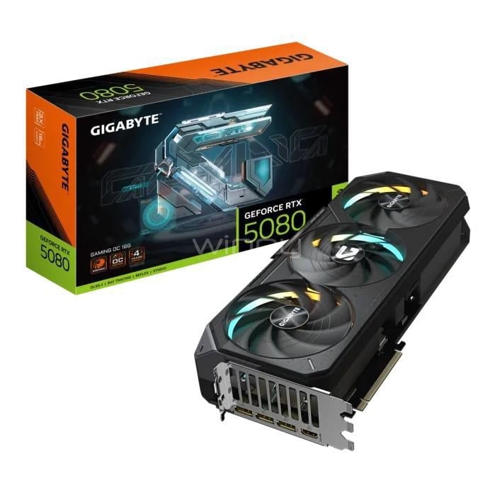 Tarjeta gráfica Gigabyte GeForce RTX 5080 GAMING OC de 16GB GDDR7