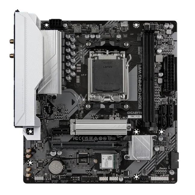 Placa Madre Gigabyte B650M GAMING WIFI (AM5, DDR5 x2, M.2 PCIe 4.0, Micro ATX)