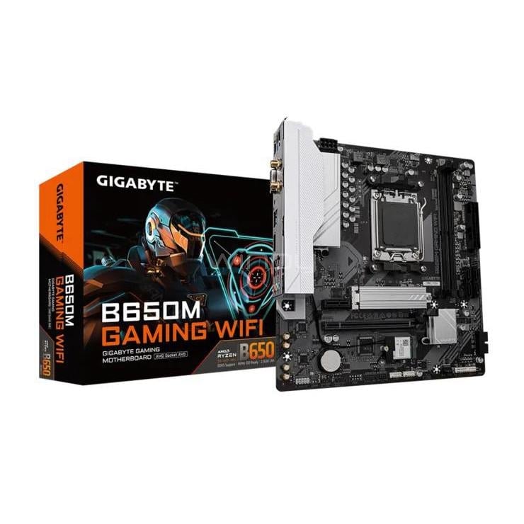 Placa Madre Gigabyte B650M GAMING WIFI (AM5, DDR5 x2, M.2 PCIe 4.0, Micro ATX)