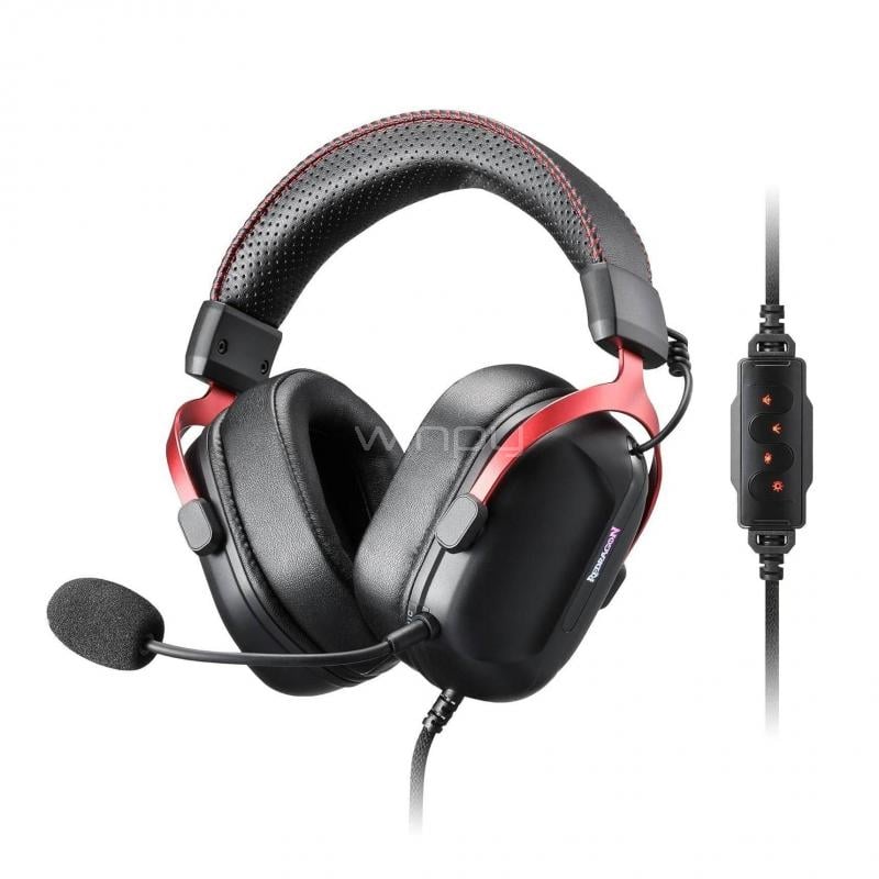 Audífonos Gamer Redragon Cybill H312 (USB 2.0, RGB, Negro)