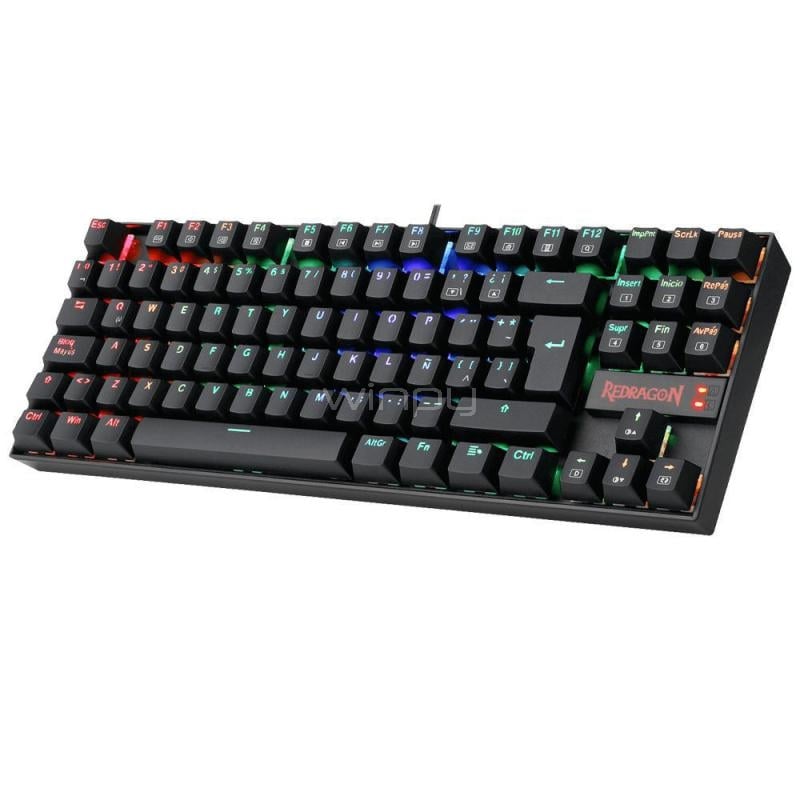 Teclado Mecánico Redragon Kumara K552RGB-1 (Español, RGB, Negro)