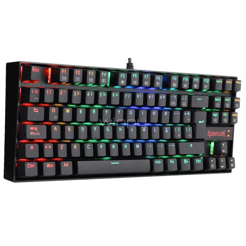 Teclado Mecánico Redragon Kumara K552RGB-1 (Español, RGB, Negro)