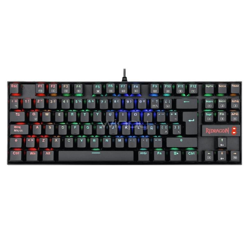 Teclado Mecánico Redragon Kumara K552RGB-1 (Español, RGB, Negro)
