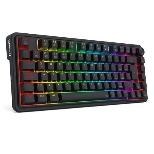 Teclado Mecánico Redragon K673 Ucal Pro (75%, Bluetooth/Dongle USB, Español, Negro)