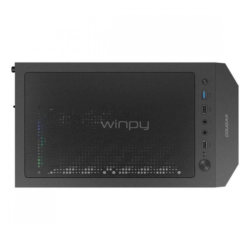 Gabinete Gamer Cougar MX110 RGB (ATX, Vidrio Templado, 4 ventiladores, Negro)