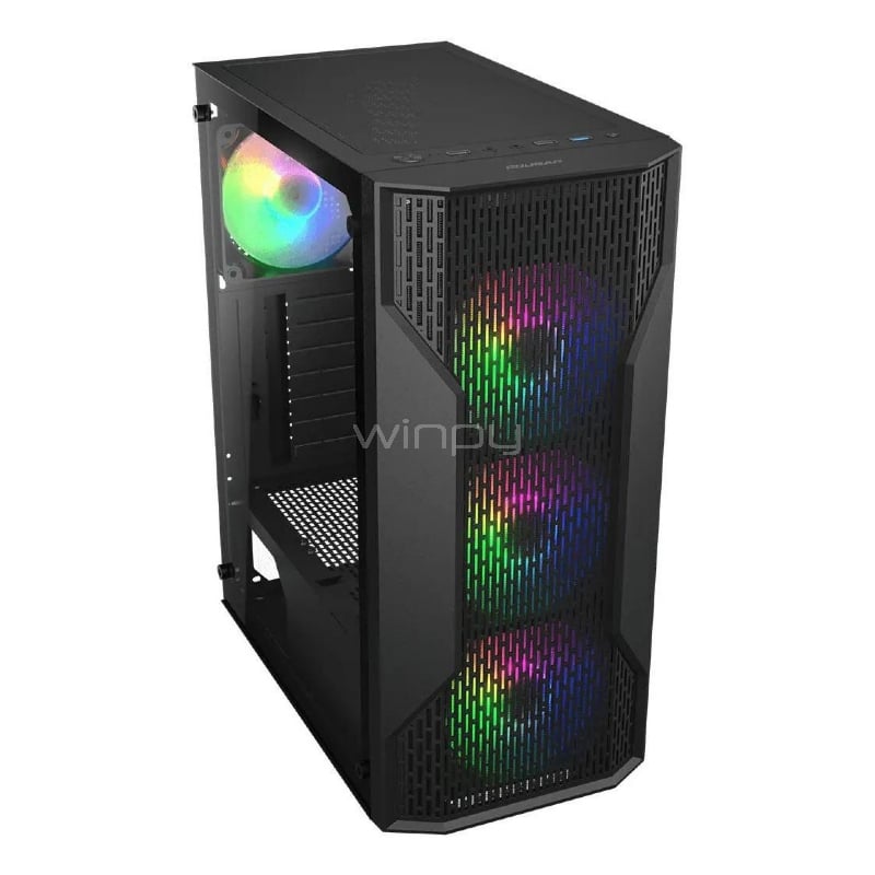 Gabinete Gamer Cougar MX110 RGB (ATX, Vidrio Templado, 4 ventiladores, Negro)