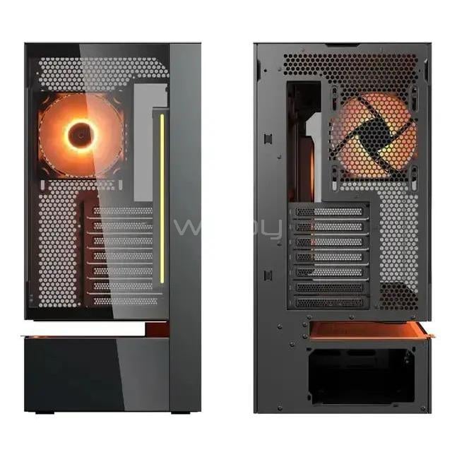 Gabinete Gamer Cougar CFV235 Vision (ATX, Vidrio Templado, 3 ventiladores, Negro)