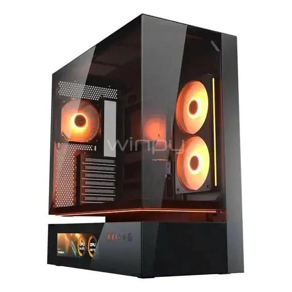 Gabinete Gamer Cougar CFV235 Vision (ATX, Vidrio Templado, 3 ventiladores, Negro)