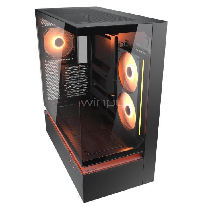 Gabinete Gamer Cougar CFV235 (ATX, Vidrio Templado, 3 ventiladores, Negro)