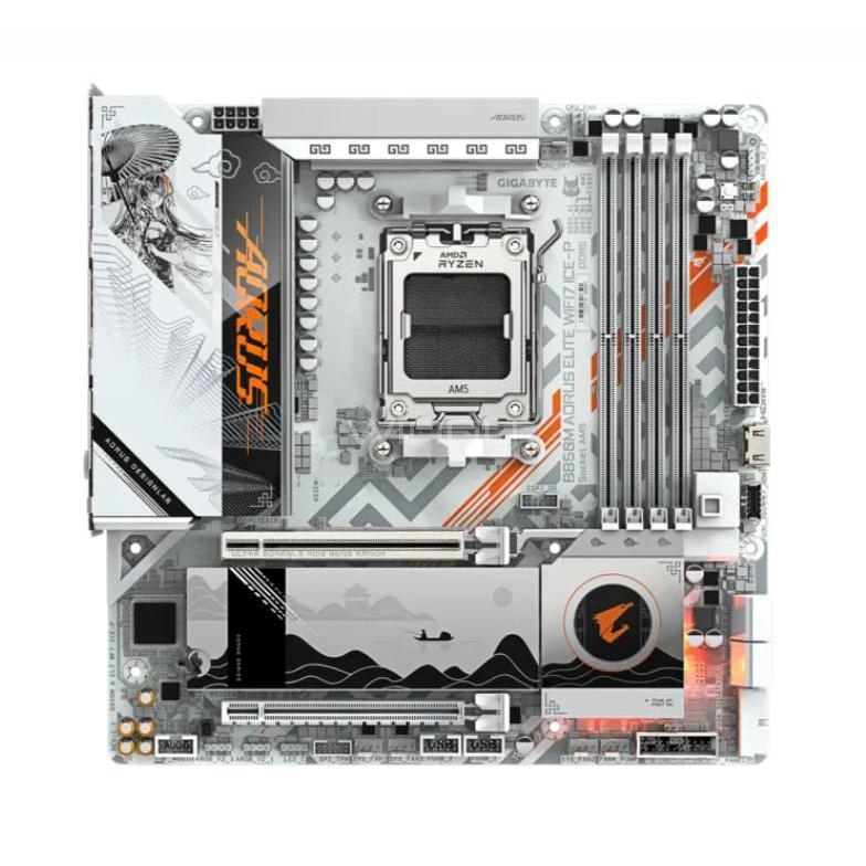 Placa Madre Gigabyte B850M A ELITE WIFI7 ICE-P (AM5, DDR5 x4, M.2 x2, Micro ATX)