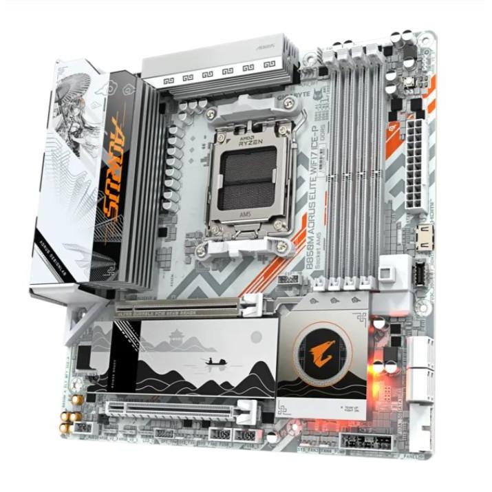 Placa Madre Gigabyte B850M A ELITE WIFI7 ICE-P (AM5, DDR5 x4, M.2 x2, Micro ATX)
