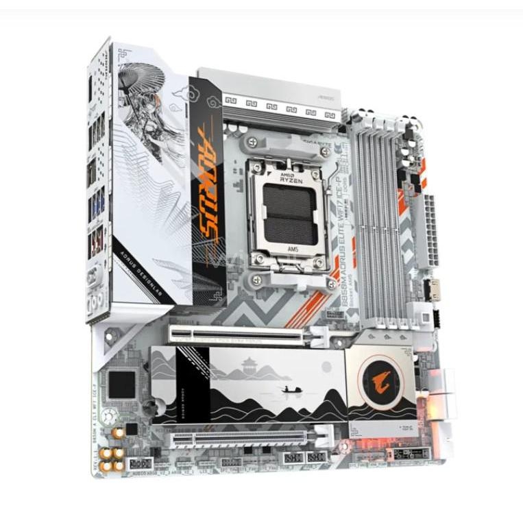 Placa Madre Gigabyte B850M A ELITE WIFI7 ICE-P (AM5, DDR5 x4, M.2 x2, Micro ATX)